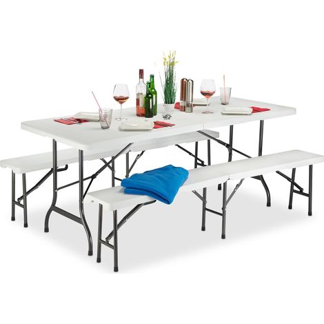 Muebles de exterior plegables blancos