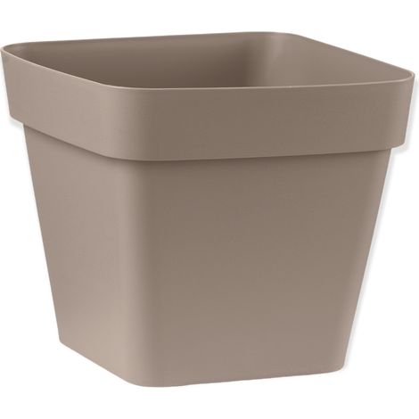 VASO QUADRATO CLEO 34 CM 60% RICICLABILE ANTRACITE