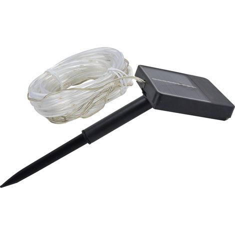 Guirlande lumineuse solaire multicolore à 50 LED, 7 m, étanche, pour cour extérieure, jardin de villa ou terrasse. (1/5)