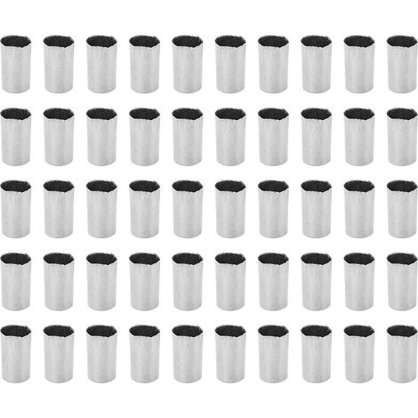 50 pièces bouchons de câble de frein vélo argentés, métal cuivré 5mm, accessoires vélo (1/5)