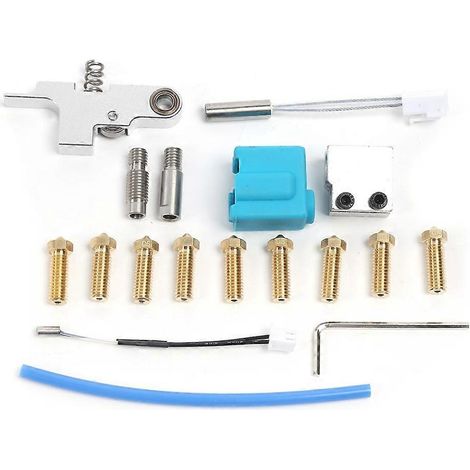 3D-Drucker-Extruder-Hotend-Set: Düsen-Silikonhülse, Thermistorrohr, Halswerkzeug