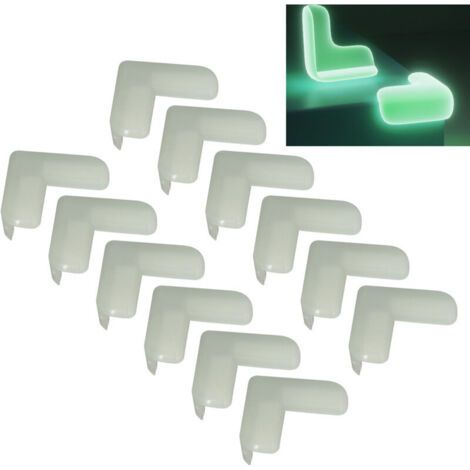 Pair 12 pièces Protections d'angle lumineuses en silicone souple pour meubles et tables, sécurité enfants (1/5)