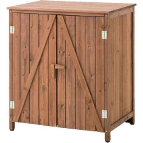 Garten-Schrank - Divit - Massivholz aus Fichte - Wasserfeste Lackierung - 2 Türen, 3 Regale