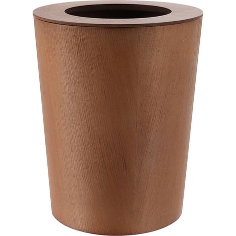 Mülleimer aus holz in eichenoptik 9l - braun - Tendance