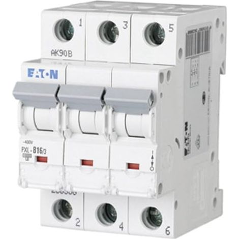 Eaton PXL-C16/3 corta circuito Disyuntor en miniatura Tipo C