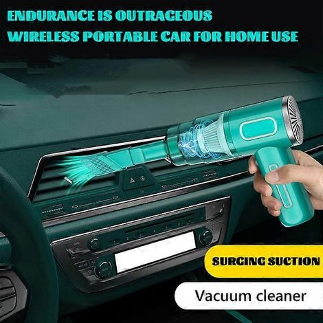 Aspirateur portable sans fil 29000PA pour voiture et maison, noir, 2 filtres (1/4)