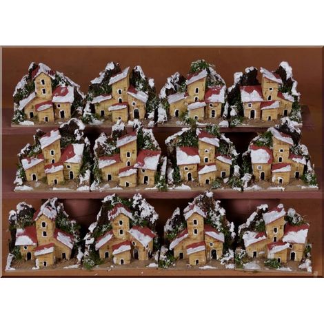 CASETTA PER PRESEPE INNEVATA 10X6CM