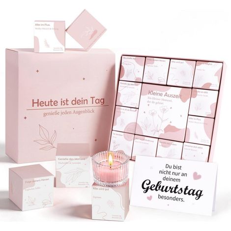 Duftkerzen Geschenkset 12 Stück mit versteckter Botschaft, Sojawachs, 12 Düfte (1/5)