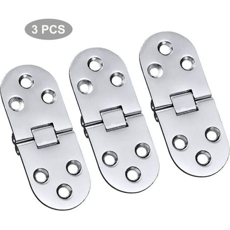 3 Stück Legierung Tischscharniere Edelstahl Scharniere Klapptür Klappenscharniere Tischscharniere Klappscharniere Legierung Klappscharniere für Schublade Tisch Schreibtisch Nähmaschine Silber