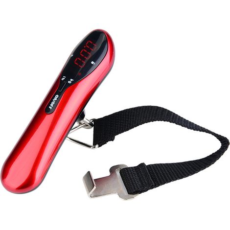 Balance Suspendue Numérique - Capacité 50 kg - Affichage Digital Rouge - Pour Valises et Bagages - 1 Pièce (1/5)
