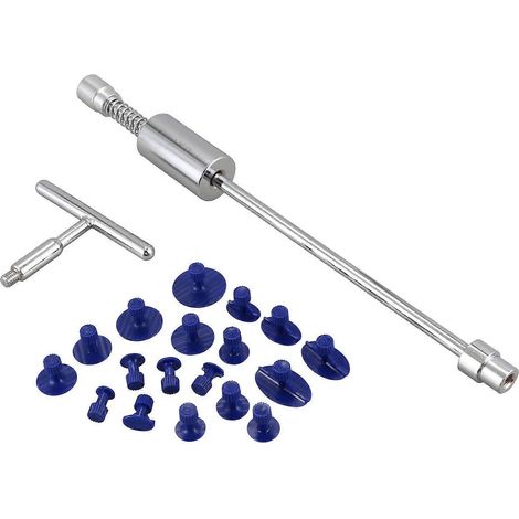 Repair Hail Removal T Bar Slide Hammer+18pcs Glue Puller--
