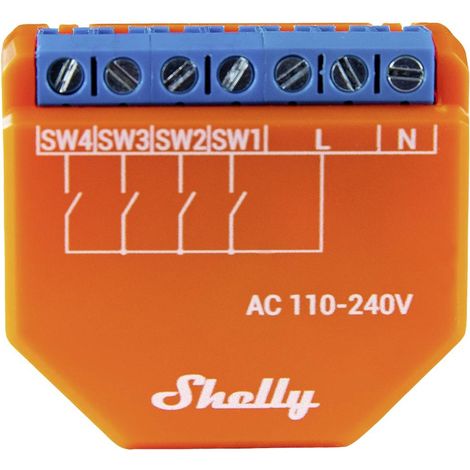 Shelly Wave i4 Controller Casa Intelligente Arancione 12 Azioni (1/5)