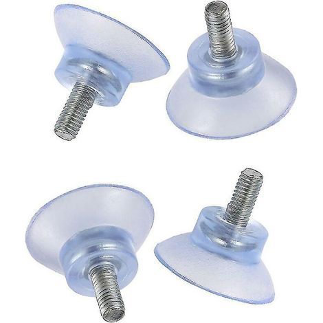 M6 screw length 14 base width 35 Transparent PVC suction cup for glass coffee table, adjustable feet, furniture, adjustable footrests, suction cups (12 pieces) (1/4)