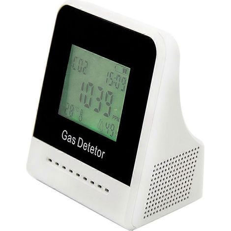 Détecteur de CO2 avec horloge, capteur de dioxyde de carbone, de température et d'humidité (1/4)