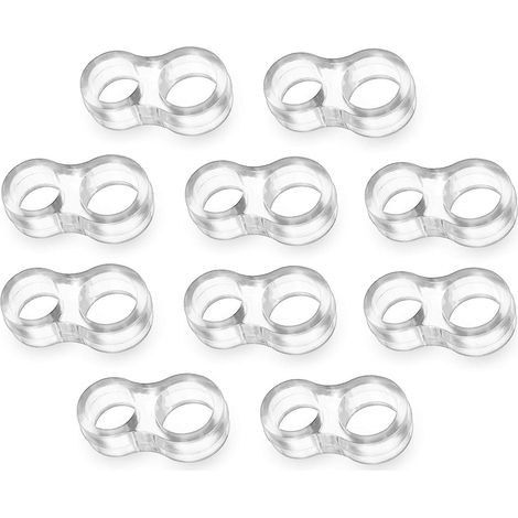 Ensemble de butées de porte transparentes non toxiques pour poignées en PVC avec petit design en silicone (1/5)