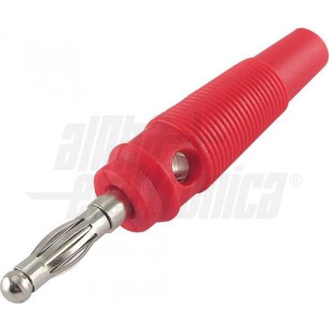 2 tapones de banana 24a 50v 4mm rojo 20-116-1/b2