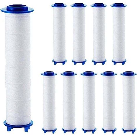 Kit de 10 filtres pour pommeau de douche, cartouches filtrantes pour adoucisseurs d'eau dure, polyvalentes et efficaces, élimine les sédiments et les particules nocives pour une purification optimale