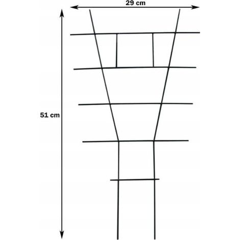 Support échelle pour plantes en pot 51 x 29 cm, fil d'acier vert