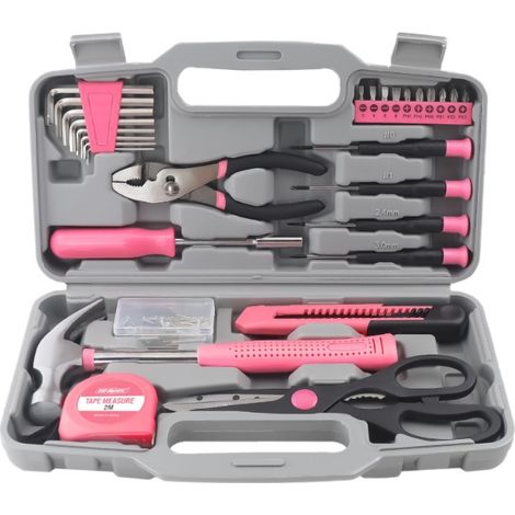 Kit completo di utensili manuali multifunzionali per la casa: nastro metrico, martello e altri utensili da fai-da-te della marca deng ALOVEZ