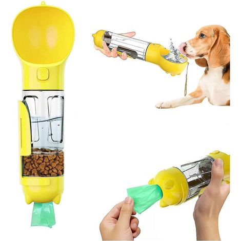 Tragbare und auslaufsichere Hunde-Wasserflasche mit integriertem Wasserspender (1/5)