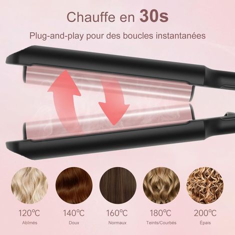20-mm-Lockenstab für welliges Haar, Lockeneisen für Mini-Locken, 5 Temperaturstufen, Verbrühungsschutz, geeignet für Anfänger, Lockeneisen für langes und kurzes Haar, Wellenstyling-Gerät (1/4)