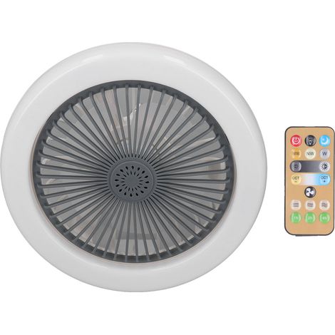 Ventilateur de Plafond avec Lumière Télécommande E27 Douille Lampe Vitesse Réglable Silencieux 85-265V (1/5)