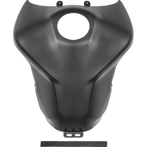 Funda para depósito de motocicleta, plástico ABS resistente, fácil instalación, negro mate. (1/2)