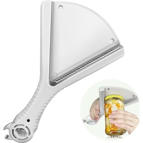 Ouvre-boîte multifonctionnel avec texture antidérapante, adapté aux personnes âgées et aux personnes souffrant d'arthrite. (1/4)
