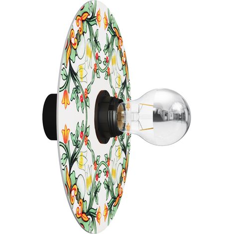 Lampe murale ou de plafond avec abat-jour effet majolique - Waterproof IP44 Avec ampoule - Noir (1/5)