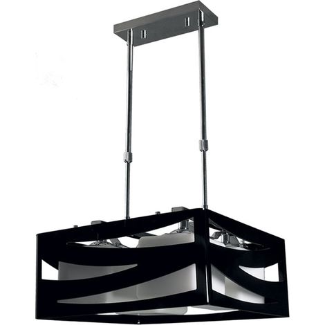 Lámpara de techo cepheus 4xe27 l.39xan.39xal.reg.cm acrílico negro