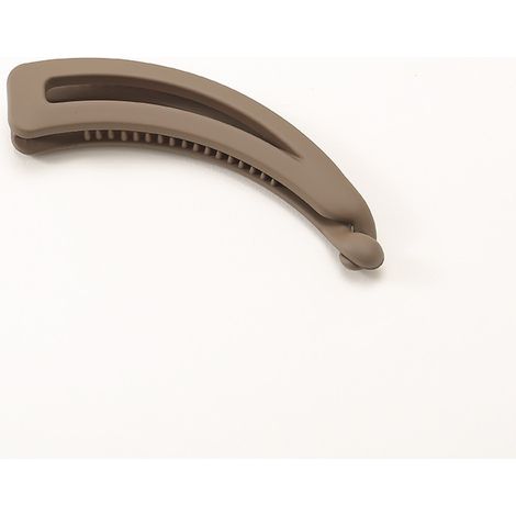Pinza para el cabello tipo banana, moderna y versátil, para la parte posterior de la cabeza sencilla e ideal para salir. Accesorio para el cabello de mujer, pinza n.° 1, color café claro. (1/5)