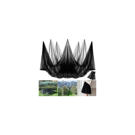 Tissu moustiquaire, Filet Anti Insecte,Toile Moustiquaire -Filet Anti Moustique de Contre Insectes et Oiseaux pour Balcons Parasol Jardins Tonnelle Piscine et Fenêtres(3 m x 10 m, Noir)