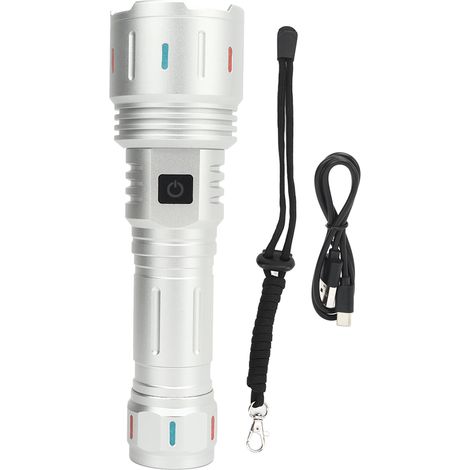 10000 Lumen LED-Taschenlampe mit 5 Modi, USB-C-aufladbar, wasserdicht für Wandern, Camping und Notfälle (1/5)
