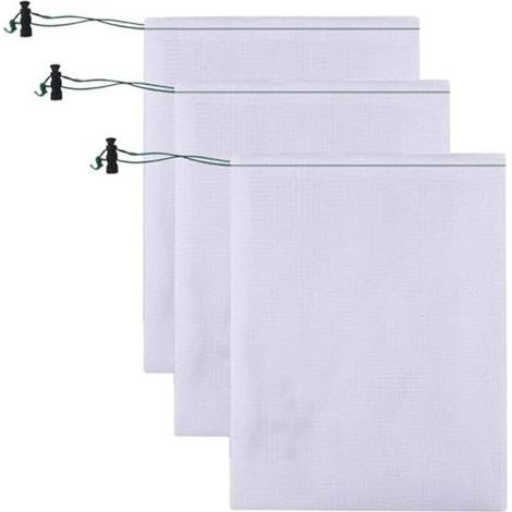 Lot de 3 Sacs de Nettoyage de Piscine 55x35 cm Sac filtre à Mailles Fines Entretien de Piscine Pour Aspirateur de Feuilles de Piscine Filtre de bassin (1/4)