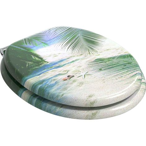 vidaXL  Soft-Close Toilet Seat  2 pcs Green 44 x 38 cm MDF board