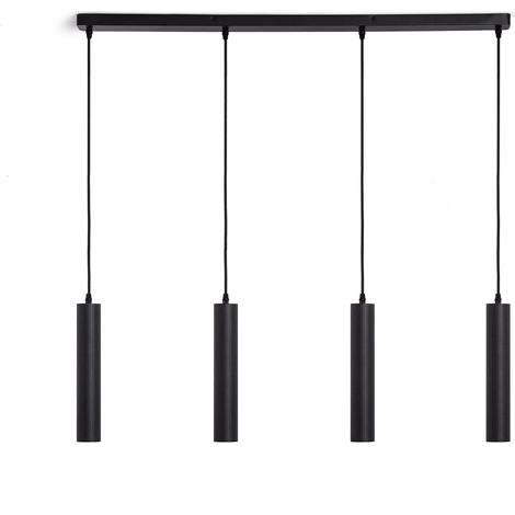 Lámpara Colgante Aluminio Aritz 4 Focos Negro (1/5)