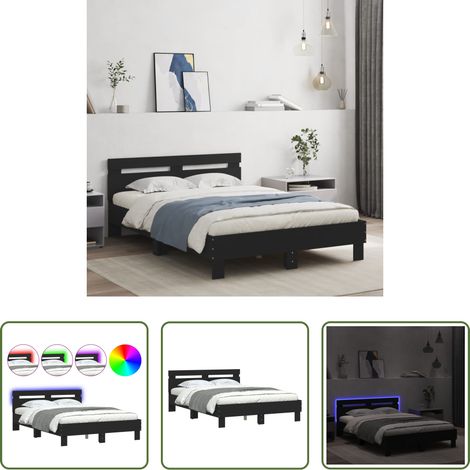 LED-Bett -  Bett mit LED-Beleuchtung ohne Matratze Schwarz 120x200 cm (1/5)