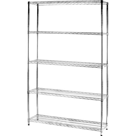 Scaffale 5 Ripiani 120x35x200 cm in Metallo Cromato Tosini (1/2)
