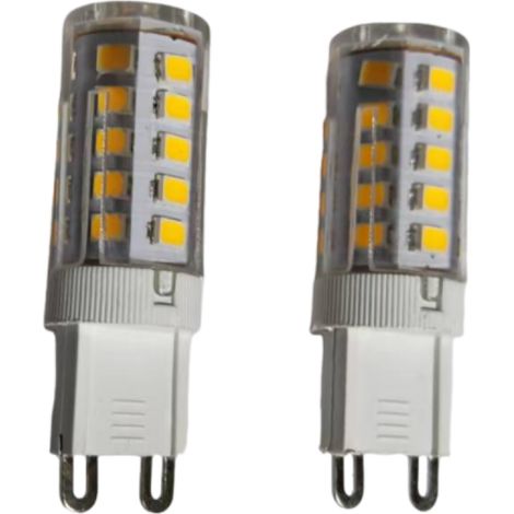 Irovami Lot de 2 ampoules LED maïs 3000K 5W G9 non dimmables, décoratives, pour ventilateur de plafond, maison, garage, entrepôt, lustres, AC 110 à 130V (1/5)