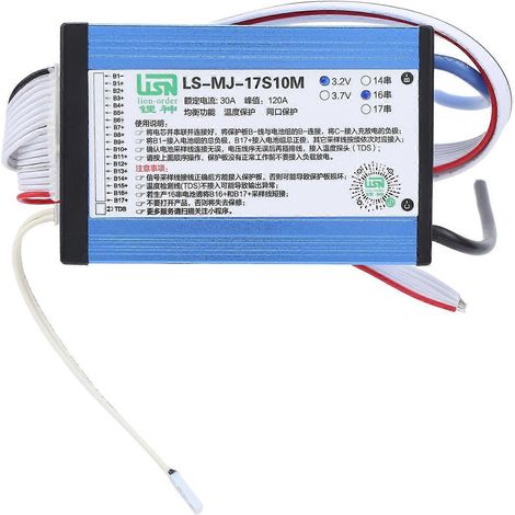 3,2 V 30 A 14S-16S Lithium-Batterieschutzplatine Universal mit BMS18650 Balance Mehrfachschutz (1/4)