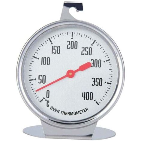TONYSA Standing Dial Oven Thermometer, Stainless Steel Temperature Gauges 0-400°C, Oven Thermometer with Large Dial Kitchen Baking Supplies