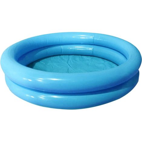 Piscine gonflable pour enfants (petits et grands), 2 anneaux, ronde, idéale pour l'été, à l'intérieur comme à l'extérieur. (1/4)