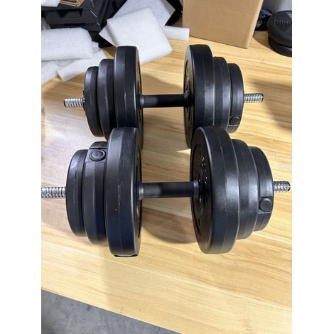 SPORTNOW Set Manubri 3-in-1 Antiscivolo da 50 kg Nero (1/5)
