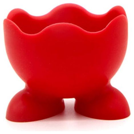1-Pack Silicone Coquetier Plateau Silicone Coquetiers Protéger Les Oeufs Réutilisable Silicone Toilettage Oeuf Titulaire Silicone Givré Oeuf Titulaire(rouge) (1/5)