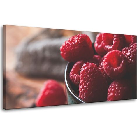 Leinwanddruck „Rote Himbeere Küche“ 80 x 40 cm