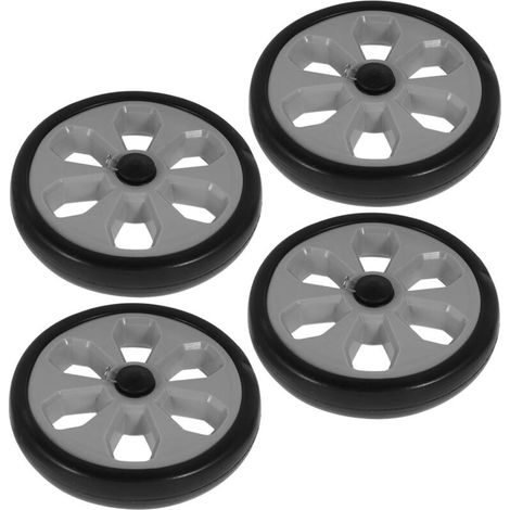 Bardusch-4 Pièces roulettes de mobilier de bureau roulettes de meubles Black (1/5)