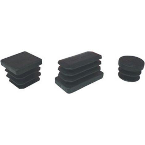 PUNTALE ALETTATO TONDO 24 MM PLASTICA NERO