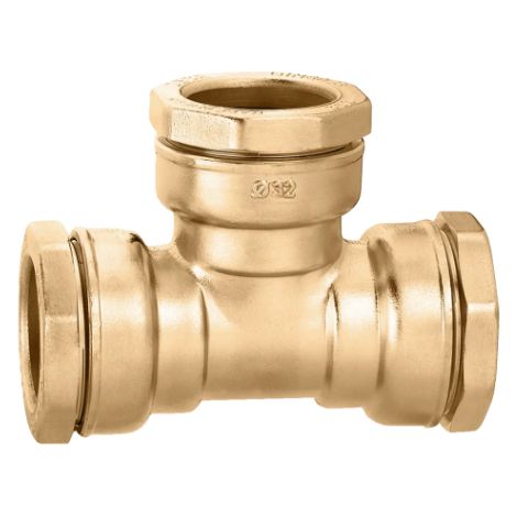 864021 DECA - Raccordo a tee, in ottone Ø 21 CALEFFI