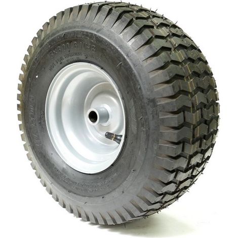 Castelgarden – Roue arrière complète pour tracteur tondeuse – Pneus 15X6.00-6 – Jante en métal – Montage gauche/droite – Compatible GGP et Mr Bricolage (1/5)