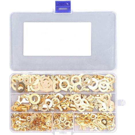 Jeu de 300 cosses à anneau en laiton, M5, M6, M8, M10, pour le raccordement d'appareils.